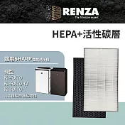 適用 Sharp 夏普 KI-RX70 KI-RX75 空氣清淨機 HEPA+活性碳 濾網 濾芯 濾心
