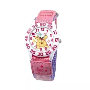 DF童趣館 - 迪士尼日本品牌機芯數字殼休閒織帶兒童手錶 - 多款可選 大頭小熊維尼 大頭小熊維尼