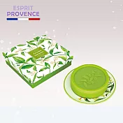 法國ESPRIT PROVENCE香皂禮盒組(附陶盤)香皂:100g 檸檬草