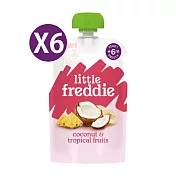 【英國Little Freddie】寶寶果昔-蘋果香蕉鳳梨椰奶100gX6 無