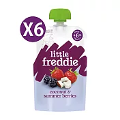 【英國Little Freddie】寶寶果昔-蘋果香蕉草莓椰奶100gX6