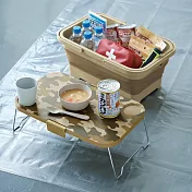 日本製 ISETO 伊勢藤 二合一 野餐提籃野餐桌15L      多功能 露營 野餐 野餐桌 收納籃 迷彩   迷彩卡其