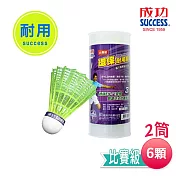 成功SUCCESS 比賽級耐用羽球(2筒6顆入) S2263-2 台灣製