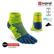 injinji Ultra Run終極系列五趾短襪 L 蘚苔綠
