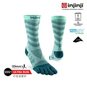 injinji 女 Ultra Run終極系列五趾中筒襪 XS-S 冰川