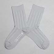 【LEEDS WEATHER】 乾燥感・機能美學羅紋襪∣庚斯博羅灰∣ 22 - 26 cm