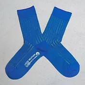 【LEEDS WEATHER】 乾燥感・機能美學羅紋襪∣土耳其藍x月光黃∣ 22 - 26 cm