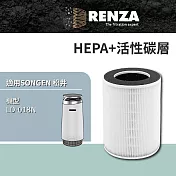 適用 SONGEN 松井 LD-018N 全效抗菌空氣清淨機 HEPA+活性碳 濾網 濾芯 濾心