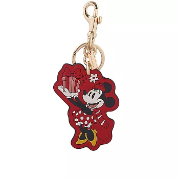COACH Disney X Coach 禮物米妮造型吊飾/鑰匙圈 (紅色)