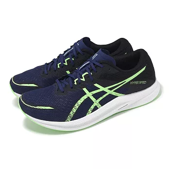 Asics 競速跑鞋 Hyper Speed 3 2E 男鞋 寬楦 藍 綠 輕量 競賽訓練鞋 運動鞋 亞瑟士 1011B702401