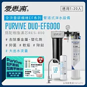 愛惠浦 EVERPURE PURVIVE Duo-EF6000生飲級兩道式廚下型淨水器(前置樹脂軟水)