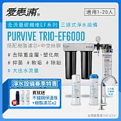 愛惠浦 EVERPURE PURVIVE Trio-EF6000生飲級三道式廚下型淨水器(前置樹脂軟水+中空絲膜超濾)