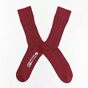 【LEEDS WEATHER】 乾燥感・機能美學羅紋襪∣樞機紅∣ 25 - 28 cm