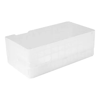 【O-Life】 摺疊收納盒2入組 /小物整理盒/可堆疊收納盒/桌上整理盒 透明色