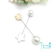 【Hera赫拉】韓國防走光微笑星星珍珠配飾別針/胸針-2入組