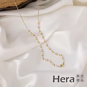 【Hera赫拉】優雅珍珠水晶氣質甜美口罩眼鏡防掉掛鍊-4款#H100513B C珍珠+金珠