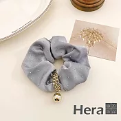 【Hera赫拉】日韓絲綢高級感點鑽大腸髮圈 H111031402 灰色