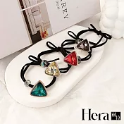 【Hera赫拉】韓國網紅簡約三角水晶象皮圈 H111031408 紅色+淺藍色