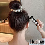 【Hera赫拉】法式珍珠髮抓馬尾夾 H111040802 黑色
