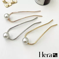 【Hera赫拉】極簡珍珠髮簪梳盤髮器 H111040804 玫瑰金