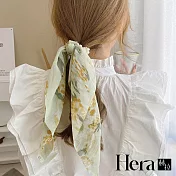 【Hera赫拉】韓國春夏珍珠飄帶髮圈髮飾 H111041202 黃綠色