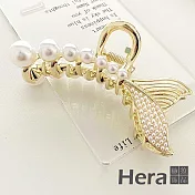 【Hera赫拉】.韓國新魚尾珍珠鯊魚夾 H111041206 金黃色