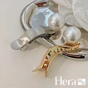 【Hera赫拉】簡約大珍珠馬尾夾2色 H111051105 金色
