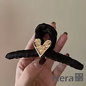 【Hera赫拉】法式金屬愛心優雅氣質鯊魚夾 H111032202 黑色