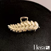 【Hera赫拉】韓式貓眼石樹葉鯊魚夾 H111052502 金色