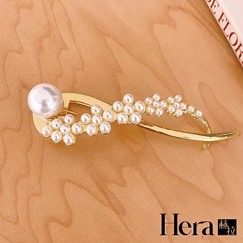 【Hera赫拉】新款珍珠一字馬尾夾 H111061504 大小珍珠髮夾