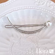 【Hera赫拉】東大門珍珠款弧形髮夾 L1110062201 金色