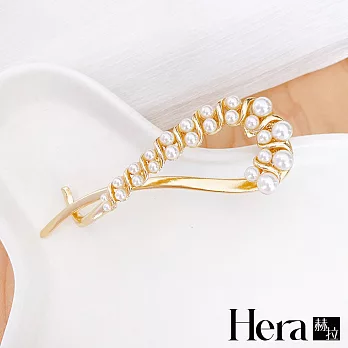 【Hera赫拉】金屬環繞排珠一字夾 L111071306 金色