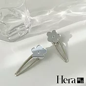 【Hera赫拉】韓系銀色小花邊夾 L111081601 銀色