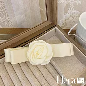 【Hera赫拉】名人同款蝴蝶結布藝大玫瑰髮夾 L111081604 白色