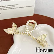 【Hera赫拉】精緻珍珠魚尾鯊魚夾 L111083010 金色