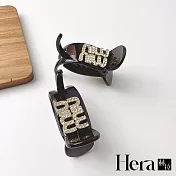 【Hera赫拉】水鑽雙面字母黑色香蕉夾 L111081610 黑色