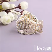 【Hera赫拉】氣質水鑽珍珠皇冠馬尾夾 H111101101 珍珠水鑽