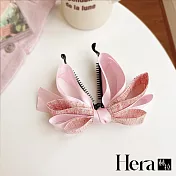 【Hera赫拉】氣質格紋大蝴蝶結香蕉夾 H111102508 粉色