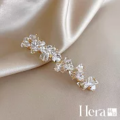 【Hera赫拉】韓系精緻水鑽一字彈簧夾 H112051005 白色水鑽