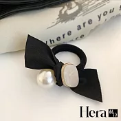 【Hera赫拉】法式醋酸珍珠蝴蝶結髮圈 H112100302 米色