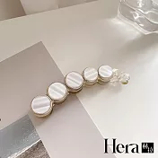 【Hera赫拉】氣質珍珠母貝香蕉夾 H112100306 白色