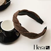 【Hera赫拉】秋冬款小香風絨面髮箍 H112112103 深咖啡色