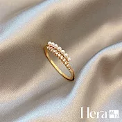 【Hera赫拉】網紅時尚個性麻花珍珠戒指 H112122605 金色