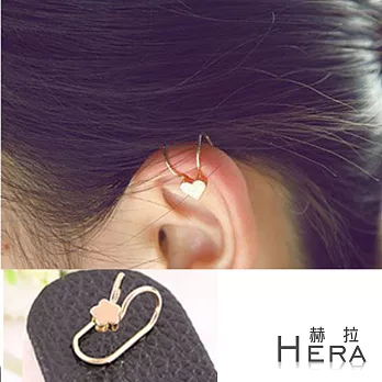 【Hera 赫拉】 雙線造型金色星星無耳洞耳環耳扣耳骨夾-2入組