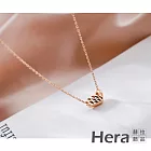 【Hera 赫拉】簡約心形氣質雙面設計感鎖骨鏈 #H100331J 玫瑰金