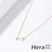 【Hera 赫拉】歐美百搭珍珠愛心項鍊細鎖骨鏈 #H100331K 金色