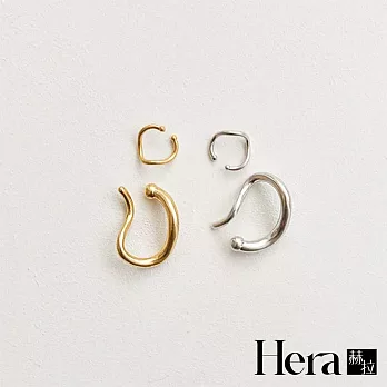 【Hera 赫拉】簡約金屬不規則小巧耳骨夾一對-2色 H11007165 金色