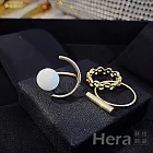 【Hera 赫拉】理智派生活同款珍珠套裝關節戒三件組  H11008136 金色