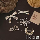 【Hera 赫拉】韓國珍珠水鑽瀏海夾5件組 H111021609 玫瑰金色