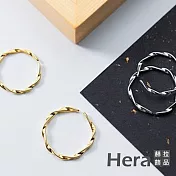 【Hera 赫拉】麻花開口戒指潮流扭結食指單戒指-2色 H111030103 金色
